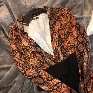 Nasty Gal Snake Print Bodysuit